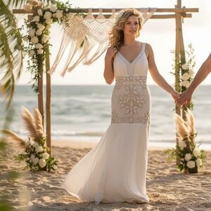 Sue Wong Ivory | Prom | Wedding | Gown N2402 Size 8 NWT